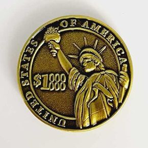 Amulet For Wallet One Million Dollar Lucky Coin Money To Attract More Money Purse Magic Gift