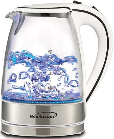 برينتوود 1.7 لتر kt-1900 واط غلاية شاي كهربائية من الزجاج الملكي in Kuwait