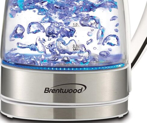 برينتوود 1.7 لتر kt-1900 واط غلاية شاي كهربائية من الزجاج الملكي in Kuwait