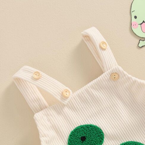 GOOCHEER Infant Summer Outfit Newborn Baby Boy Sleeveless Dinosaur Embroidery Bodysuit Romper Overall One Piece Clothes in Saudi Arabia