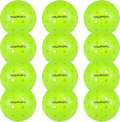 niupipo Pickleball Balls, Outdoor Pickleball Balls, USAPA Approved Pickle Balls for Tournament, High Elasticity & Durable, 3/6/12/36/100 Pickleball Balls Pack in Saudi Arabia