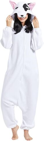 ملابس DELEY للجنسين من Animal Bull Terrier Dog Onesie، أزياء الهالوين للبالغين، ملابس نوم دافئة، ملابس منزلية in Kuwait