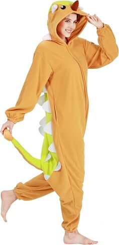 ملابس نوم من DELEY للجنسين من Ankylosaur، أزياء الهالوين للبالغين، ملابس نوم دافئة، ملابس منزلية in Kuwait