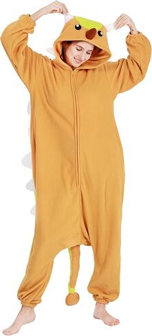 ملابس نوم من DELEY للجنسين من Ankylosaur، أزياء الهالوين للبالغين، ملابس نوم دافئة، ملابس منزلية in Kuwait