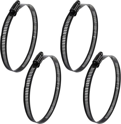 Litoexpe 2.5 Inch Stainless Steel Worm Gear Hose Clamp 4 Pcs, Adjustable 40-63mm Size Range, Fuel Line Clamp for Plumbing Automotive and Mechanical Application (Black) in Saudi Arabia