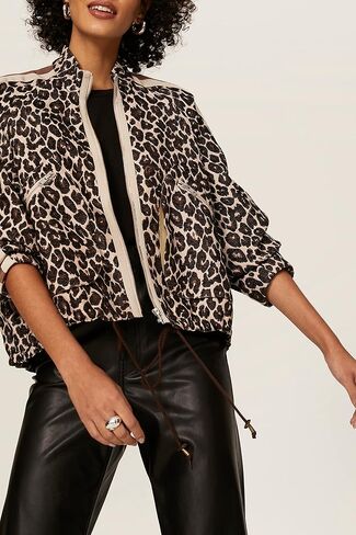 Rent The Runway Pre-Loved Drawstring Bomber With Stripe Detail in Saudi Arabia