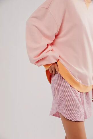 Women Oversized Color Block Long Sleeve Sweatshirt Casual Crew Neck Shirt Loose Fit Pullover Top Y2K Clothes in Saudi Arabia