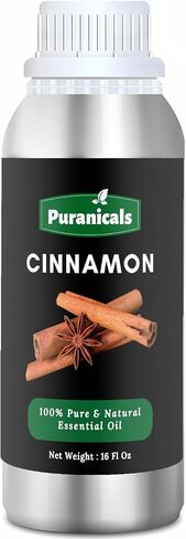 Cinnamon Essential Oil 16 Ounces by Puranicals | 100% Pure & Natural | Undiluted Premium Quality | Therapeutic Grade Aromatherapy Oil in Saudi Arabia