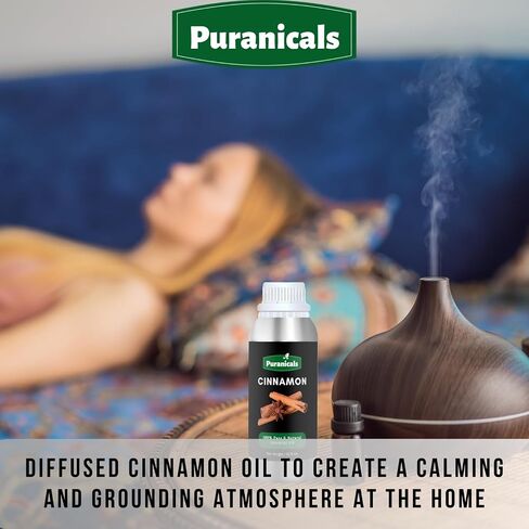 Cinnamon Essential Oil 16 Ounces by Puranicals | 100% Pure & Natural | Undiluted Premium Quality | Therapeutic Grade Aromatherapy Oil in Saudi Arabia