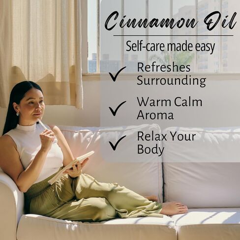 Cinnamon Essential Oil 16 Ounces by Puranicals | 100% Pure & Natural | Undiluted Premium Quality | Therapeutic Grade Aromatherapy Oil in Saudi Arabia