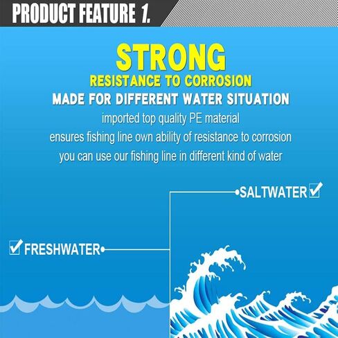 Braided Fishing Line 8 Strands of Super Strong PE Fishing line Extreme Power Fishing Braided line is Used for Saltwater and Freshwater Fishing in Saudi Arabia