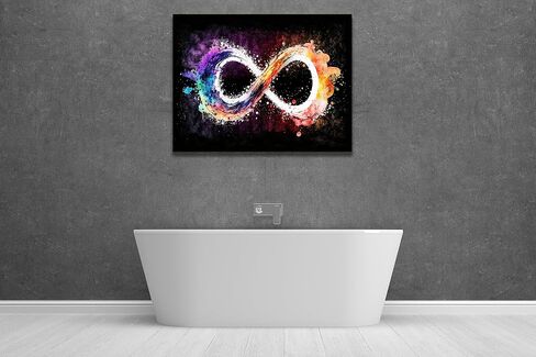 SamYueheya Modern Wall Art Canvas Prints.Bulb with Splash of Colors painting.Poster for Living Room Office Decor (60x90cm (24x35 in),Black, Frame) in Saudi Arabia