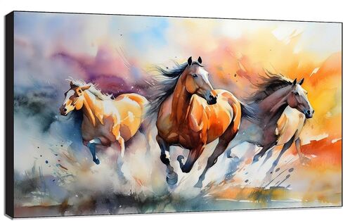 SamYueheya Modern Wall Art Canvas Prints.Bulb with Splash of Colors painting.Poster for Living Room Office Decor (60x90cm (24x35 in),Black, Frame) in Saudi Arabia