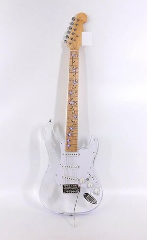 جيتار كهربائي بإضاءة LED، جسم أكريليك من خشب القيقب، جيتار كريستالي، صوت جميل، أزرق in Kuwait