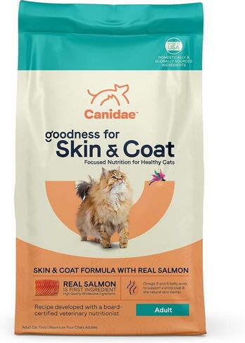 Canidae Goodness للقطط الداخلية، طعام جاف ممتاز للقطط البالغة مع السمك الأبيض الحقيقي، 10 رطل. in Saudi Arabia