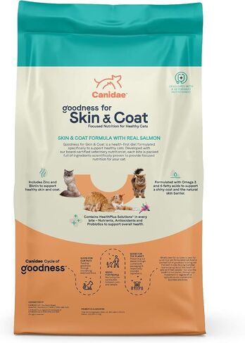 Canidae Goodness للقطط الداخلية، طعام جاف ممتاز للقطط البالغة مع السمك الأبيض الحقيقي، 10 رطل. in Saudi Arabia