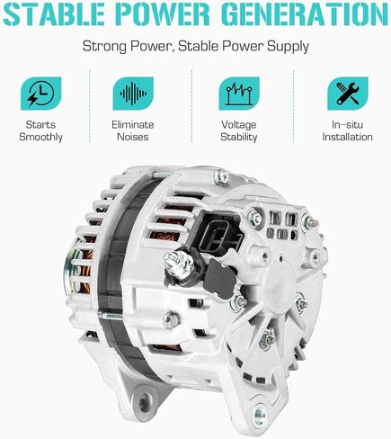Alternator Compatible with Infiniti QX56 5.6L 2004-2006,Fit for Nissan Armada 5.6L 2005 2006,Fit for Pathfinder 3.5L 2004,Fit for Titan 5.6L 2004-2007, 400-44059, LR1130-701 in Saudi Arabia