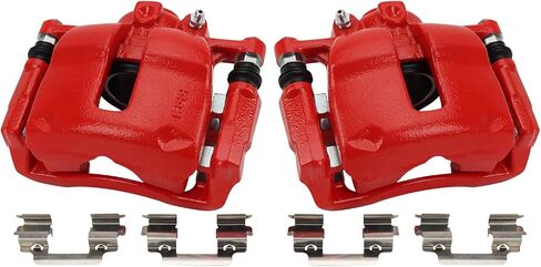 TRQ Front Brake Caliper Set Compatible with 2008-2015 Mini Cooper in Saudi Arabia