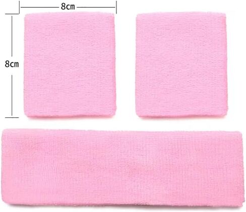 2 Sets Sweatbands Set Sports Headband Wristbands Head Wrist Sweat Bands Terry Cloth Sweatbands Exercise Headband Wristbands for Working Out in Saudi Arabia