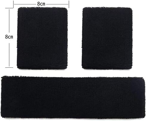 2 Sets Sweatbands Set Sports Headband Wristbands Head Wrist Sweat Bands Terry Cloth Sweatbands Exercise Headband Wristbands for Working Out in Saudi Arabia