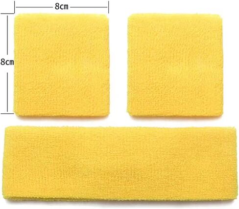 2 Sets Sweatbands Set Sports Headband Wristbands Head Wrist Sweat Bands Terry Cloth Sweatbands Exercise Headband Wristbands for Working Out in Saudi Arabia