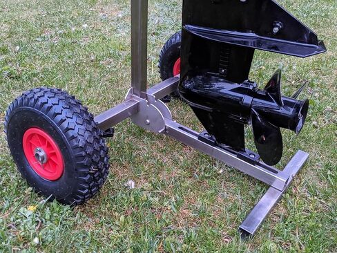 Outboard Boat Motor Carrier Cart Stand Trolley, Portable Storage Rack, Stainless Steel, Premium model in Saudi Arabia
