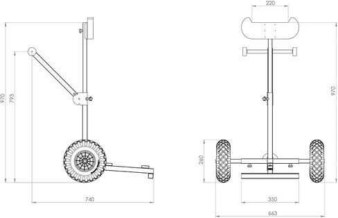 Outboard Boat Motor Carrier Cart Stand Trolley, Portable Storage Rack, Stainless Steel, Premium model in Saudi Arabia