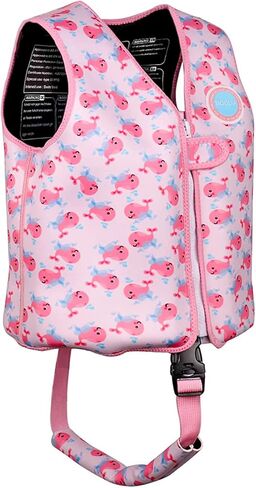 سترة سباحة للأطفال، تطفو للأطفال، سترة سباحة للأطفال الصغار مع حزام أمان قابل للتعديل للأولاد والبنات الذين تتراوح أعمارهم بين 1-6 سنوات، 22-66 رطلاً in Kuwait