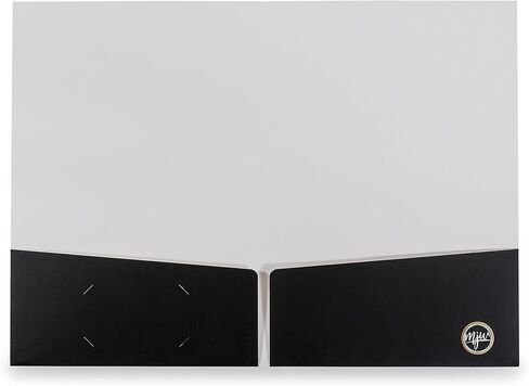 مجلدات MJW 3Pk بجيبين، عرض تقديمي للأعمال ومحفظة مدرسية للأوراق بحجم الحروف مع فتحة للبطاقة بتصميم أسود أنيق متنوع، لامع in Kuwait