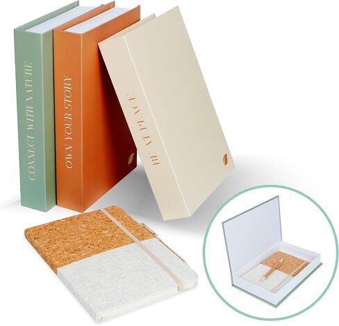 Decorative Books - 3 Books for Decor - Decor Books - Decor Books for Coffee Table - Books Decor - Decorative Book - Books Decor Set That Includes a Notepad and a Pen in Saudi Arabia