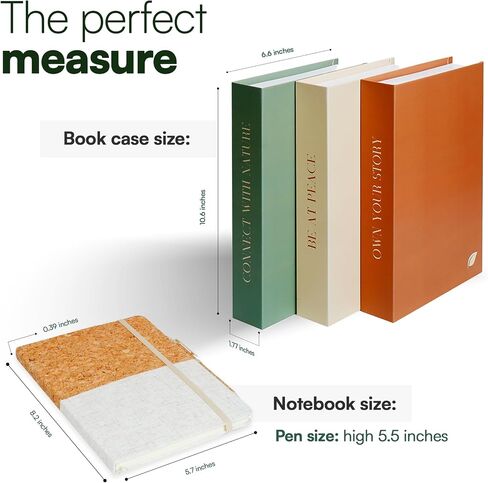 Decorative Books - 3 Books for Decor - Decor Books - Decor Books for Coffee Table - Books Decor - Decorative Book - Books Decor Set That Includes a Notepad and a Pen in Saudi Arabia