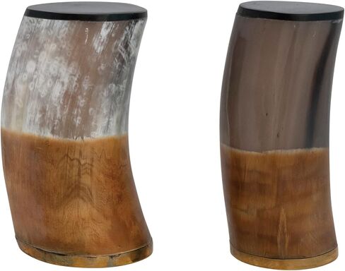 Creative Co-Op 2-Tone Horn and Brass Bookends, Multicolor in Saudi Arabia