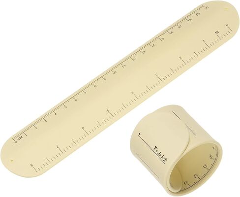 HARFINGTON Silicone Memo Wrist Band 9.33" x 1.8" 20cm 8 Inch Measure Ruler Waterproof Reusable Slap Bracelets Writable Erasable Wearable Strap Line Wristbands for Daily Life, Blue in Saudi Arabia