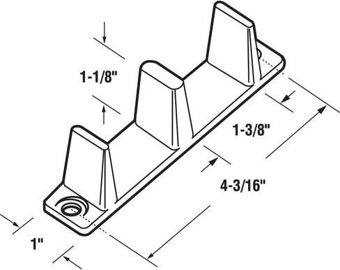 Prime-Line MP6563-4 Plastic Sliding Closet Door Guide for 1-3/8 Inch Thick Doors, White, Set of 1 in Saudi Arabia