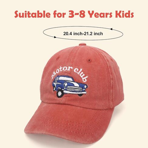 قبعة بيسبول كلاسيكية مطرزة على شكل سيارة كلاسيكية للأطفال الصغار بنين بنات قبعة شمس مضحكة من القطن قابلة للتعديل in Kuwait