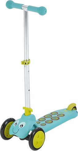 Mookie Scootiebug - Red | 3-Wheel Foldable Scooter with Height-Adjustable Handlebar, Develop Balance and Motor Skills, Sturdy and Easy to Maneuver | For Kids Ages 2 to 5 (8561) in Saudi Arabia
