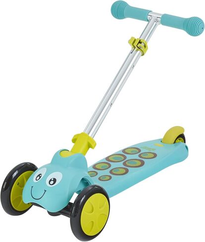 Mookie Scootiebug - Red | 3-Wheel Foldable Scooter with Height-Adjustable Handlebar, Develop Balance and Motor Skills, Sturdy and Easy to Maneuver | For Kids Ages 2 to 5 (8561) in Saudi Arabia