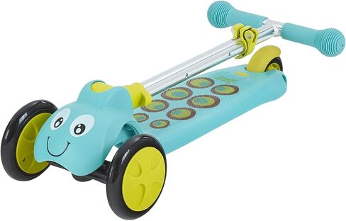 Mookie Scootiebug - Red | 3-Wheel Foldable Scooter with Height-Adjustable Handlebar, Develop Balance and Motor Skills, Sturdy and Easy to Maneuver | For Kids Ages 2 to 5 (8561) in Saudi Arabia