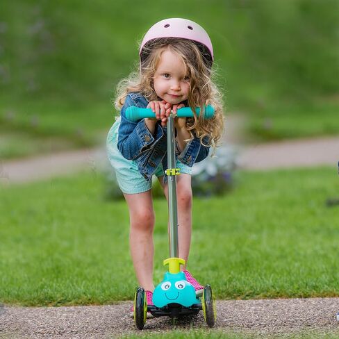 Mookie Scootiebug - Red | 3-Wheel Foldable Scooter with Height-Adjustable Handlebar, Develop Balance and Motor Skills, Sturdy and Easy to Maneuver | For Kids Ages 2 to 5 (8561) in Saudi Arabia