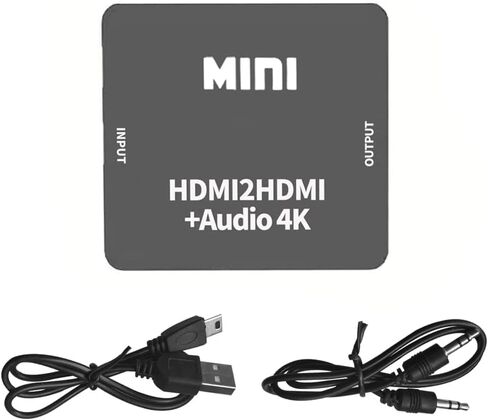 JOULIN HDMI Audio Extractor Splitter Hdmi to Hdmi 3.5mm Audio 4K*2K@30HZ 3D Adapter with AUX Stereo Audio Separate Output 1080P Compatable for TV, PC,Sound System, Xbox,Switch,PS3, PS4,PS5 in Saudi Arabia