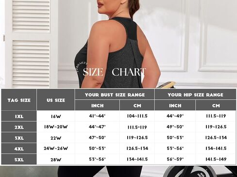 Women's Plus Size Athletic Tank Tops Racerback Workout Flowy Tops Yoga Running Sleevelss Summer Shirts Loose in Saudi Arabia