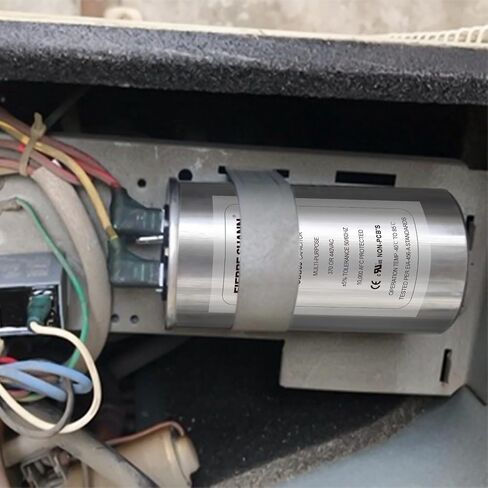 45 uF/MFD Capacitor for AC, 370 or 440 VAC CBB65 Dual Run Round Capacitors for AC Motor Run, Fan Start, Condenser Straight Cool, Heat Pump, Air Conditioner, and Pool Pump in Saudi Arabia