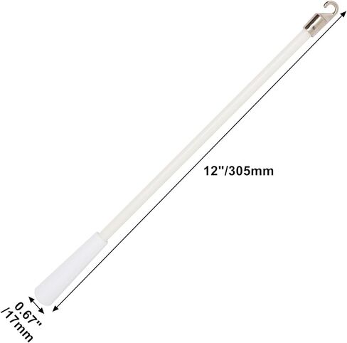 قطعتان من العصا العمياء البديلة مع خطاف ومقبض، ستائر رأسية للعصا العمياء مقاس 12 بوصة، عصا إمالة عمياء للنافذة، قطع غيار ستائر موسعة للعصا العمياء البيضاء in Kuwait