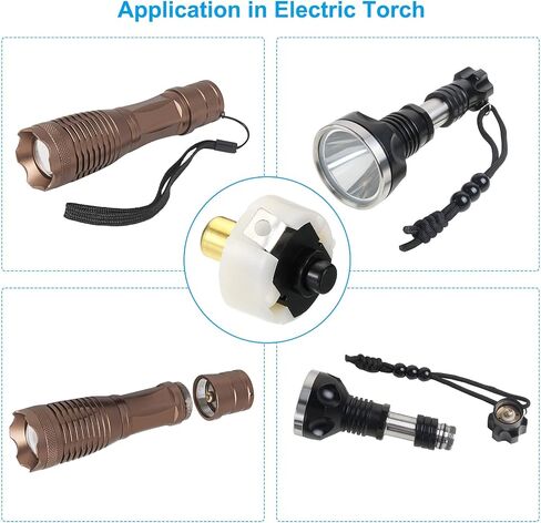 مفتاح زر ضغط 20 مم من PATIKIL، 4 قطع DC 30V 1A تشغيل/إيقاف مفتاح ذيل الشعلة الكهربائية ذاتي القفل لمصباح LED يدوي الصنع، أسود in Saudi Arabia