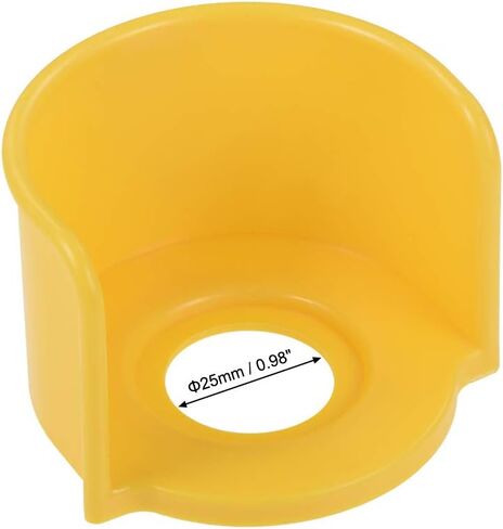 uxcell 22mm Plastic Half Circle Emergency Stop Switch Push Button Protective Cover Yellow 72x72x48mm 2pcs in Saudi Arabia