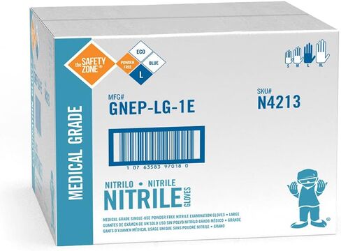 The Safety Zone GNEP-SM-1E Nitrile Exam Gloves, Blue, Case of 1000, Small in Saudi Arabia