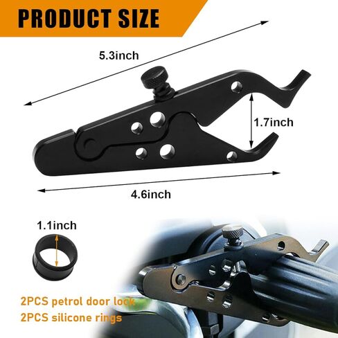 مثبت السرعة للدراجة النارية، قفل خانق للدراجة النارية، مشبك قفل من الألومنيوم المتين لمساعدة المعصم/قبضة اليد مع حلقة من السيليكون، ملحقات عالمية للدراجات النارية in Kuwait