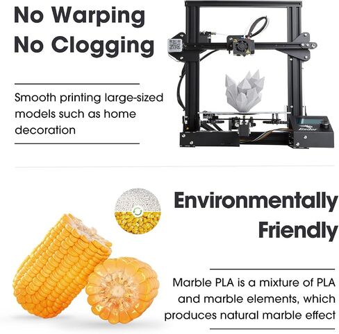 eSUN Marble PLA Filament 1.75mm, Marble PLA 3D Printer Filament, 1KG Spool 3D Printing Filament for 3D Printers, Marble Color in Saudi Arabia