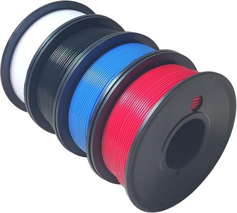 Maths PLA+ 3D Printer Filament 1.75mm (±0.02 mm), 0.25Kg/Spool, Total 1Kg/2.2lb, Independent Vacuum Package. 4 Colors Pack for 3D Printer & 3D Pen-Red, Blue, Black, White in Saudi Arabia