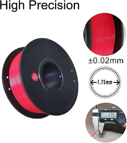 Maths PLA+ 3D Printer Filament 1.75mm (±0.02 mm), 0.25Kg/Spool, Total 1Kg/2.2lb, Independent Vacuum Package. 4 Colors Pack for 3D Printer & 3D Pen-Red, Blue, Black, White in Saudi Arabia